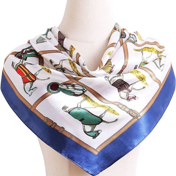Horse and Saddle Silky Scarf - Picture 1 of 6